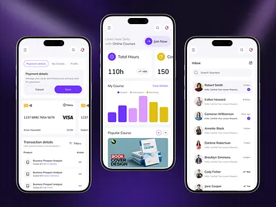 Online Education Mobile App app course design education mobile mobile app online online course online education responsive ui uibulbul ux