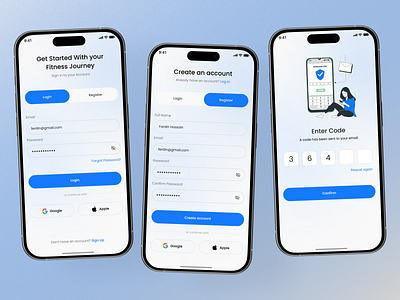 Login-Sign up Screens Mobile App app create account design forgot password ios app login design login form login page login screen mobile app mobile sign up registration sign up form sign up page sing in sing up uiux