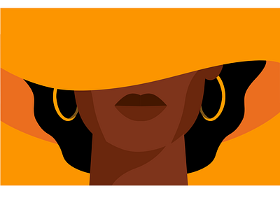 African Woman with a yellow hat adobe illustrator africa design graphic design illustration people woman