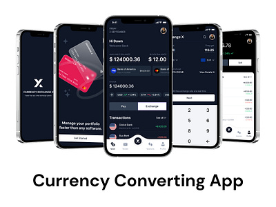 Currency Converting Portfolio Management App currency currency convertiong app new concept new ui portfolio management stock stock market trend app ui design