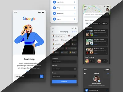 Google Redesign Challenge app application design flat free freebie google light dark theme online trending ui vectors