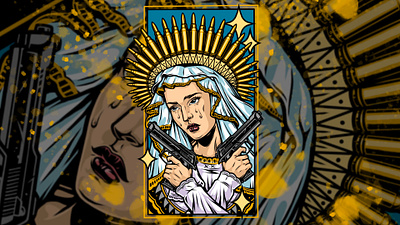 Saint beretta branding characterdesign design graphics illustration vector
