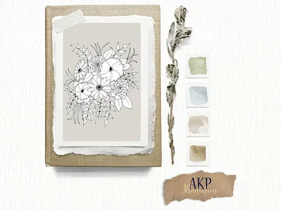 Sprint Cluster - Floral Illustration design floral graphic design illustration line drawing minimal