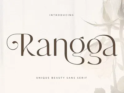 Rangga - Unique Beauty Sans Serif Font calligraphy display display font elegant font elegant fonts font font awesome font family fonts lettering logo fonts modern font modern fonts sans serif sans serif font script serif font type typeface typography