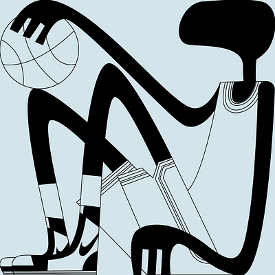 Ballin' basket basketball hoop illustration illustrator