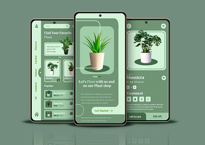 Let's Feel Some Greenery animation app application branding design graphic design illustration logo snepitech ui vector