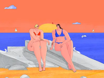 Oh dear friend adobe friendship illustration photoshop sea