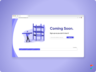 DailyUI Challenge Day 048 - Coming Soon #Day048 #DailyUI 048 coming coming soon concept daily daily ui dailyui day 048 design figma loading minimal sign signup soon ui uidesign up ux