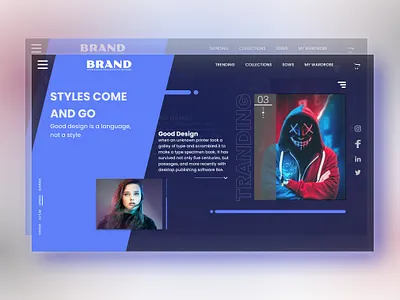 Landing page for fashion industry adobe xd dribble.com fashion design figma landing page latest ui design model page ui design ux design website ui