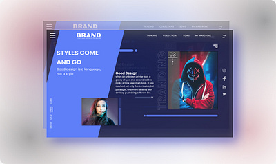 Landing page for fashion industry adobe xd dribble.com fashion design figma landing page latest ui design model page ui design ux design website ui