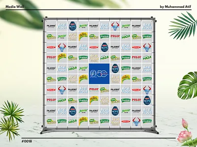Media wall branding graphic design