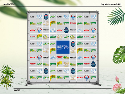 Media wall branding graphic design