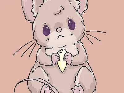 Chibi Mouse adorable animal chibi cute food mouse request