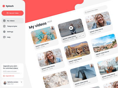 Video Platform • Website ui ux video
