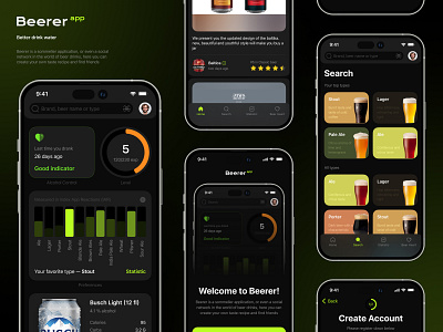 Beerer — social media app app mobile app mobile deisgn ui uiux uxui