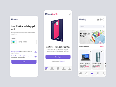 Umico Mobile App app figma mobile app ui ux