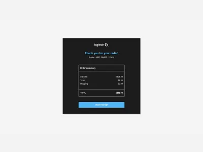Daily UI Challenge #017 - Email Receipt design ui
