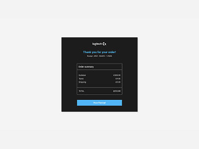 Daily UI Challenge #017 - Email Receipt design ui