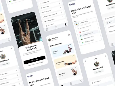 ABS Workout App app figma mobile app ui ux workout app
