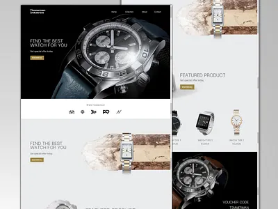 Watch shopping Landing page Html beautiful website design blog blogging website css graphic design html modern website design htm shopping websites ui uiux watch website website website design website theme
