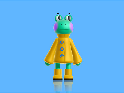 CuteFrog character design drawing illustration procreate vector
