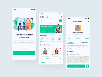 Tutor App animation app app design dashboard design education educational app elearning interface ios learning app mobile mobile app motion tutor tutor app ui uidesign uiux ux