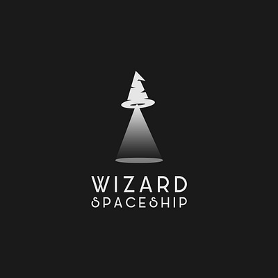 Wizard spaceship logo concept brand designer brand identity branding illustrator logo logo design minimalist spaceship typography vector wizard wordmark