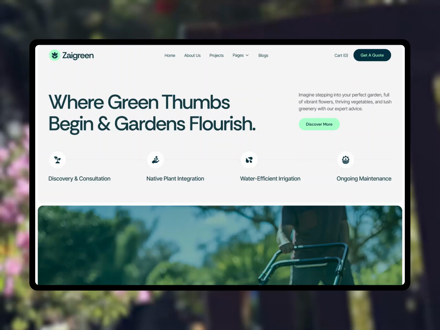 Example of Gardening, Lawn, and Landscaping Website