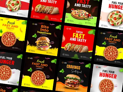 Fast food Social Media Post, Content, Banner Design banner bannerdesign content contentdesign fast fastbood food media social