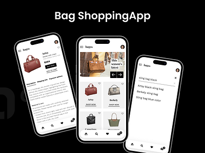 Bag Shopping App 3d animation branding design figma graphic design illustration logo motion graphics ui vector
