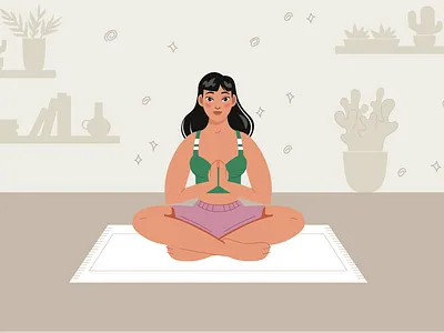 Calming meditation illustration art branding design draw drawing graphic design illustraion illustration ui vector vector art