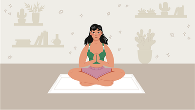 Calming meditation illustration art branding design draw drawing graphic design illustraion illustration ui vector vector art