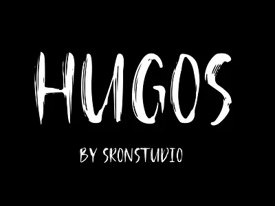 HUGOS- BRUSH FONT app brush font business casual classic display font elegant exclusive fashion feminime font icon minimalist natural script font signature simple stylish typography vector