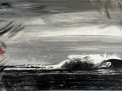 Wave with colours acrylic artwork canvas design