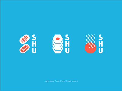 Logo for Japanese Restaurant SHU adobe illustrator branding design graphic design japanese fast food restaurant logo logotype sushi vector