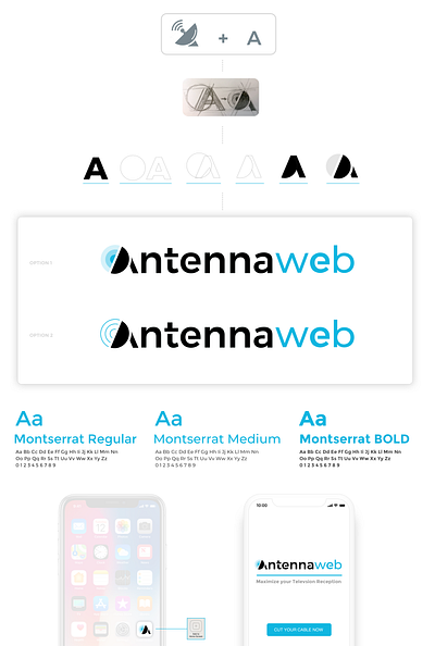 Antennaweb - Logo rebranding a a logo branding design logo rebranding satelite dish streaming