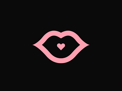 Love Yourself So Much | Logomark branding design graphic design heart lips logmark logo love makeup pink