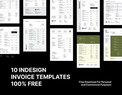 Free 10 InDesign Invoice Templates branding design graphic design indesign invoice invoice design invoice template invoice templates invoices invoices template layout design template