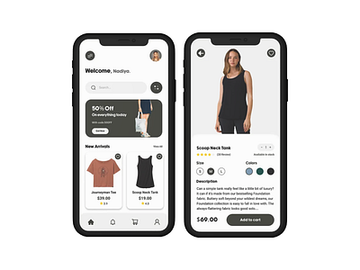 E-Commerce Fashion Store App Design branding design figma mobile shopping navigation smartanimate ui uidesign ux uxdesign webdesign