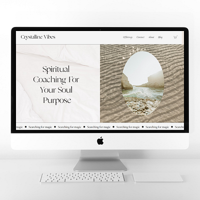 Crystalline Vibes- A Spiritual Coach Website branding consciousness design esoteric graphic design homepage layout logo mindful mystical spiritual