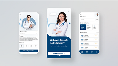 Doctor Appointment App android app apps call screen doctor appointment doctor apps doctors ios ios app medical medical app design medical apps medical consultation minimal onboarding profile ui design user experience userinterface ux design