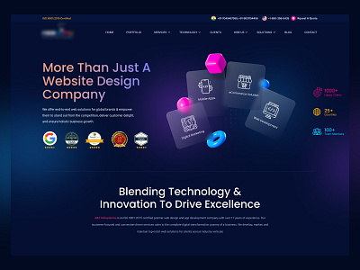 Web Company Hero Header banner design hero header home index landing landing page minimal ui ux web web company hero header web design