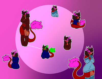 Finished Sketch page app design digital graphic design illustration originalcharacter procreate
