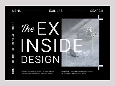 EXINLAS - Interior Web Exploration architect architecture clean creative dark decorate decoration design header home home decor homedecor interior interior design interiors minimal office uidesign web web design