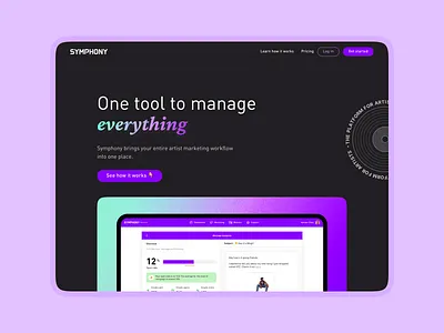 Automated Marketing Platform Landing Page inteface landign landingpage startup ui ui design user inteface