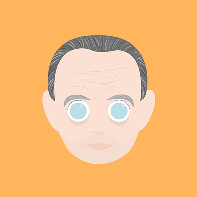 Avatar Picture Icon Flat Design Portraits avatar branding design digital art dr. hannibal lecter flat graphic design icons illustration logo ui