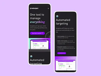 Automated Marketing Platform - Responsive view inteface landing landingpage mobile startup ui ui design