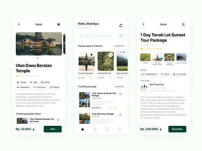 Traveling Mobile Apps app bali design mobile nature ui ux