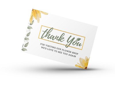 Flower Shop Business Thank You Card branding business business card business thank you card canva card design design elegant designs floral flower business flower shop thank you card graphic design graphic designer minimalist modern thank you card