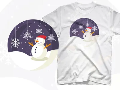 Winter Snowman t shirt design christmas design good things good time illustration inspirational motivational typographic typography